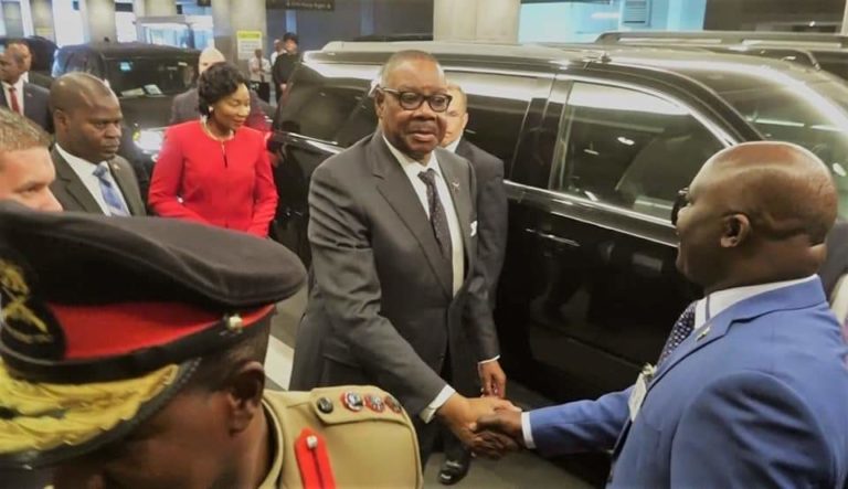 Mutharika arrives in USA for United Nations Assemby