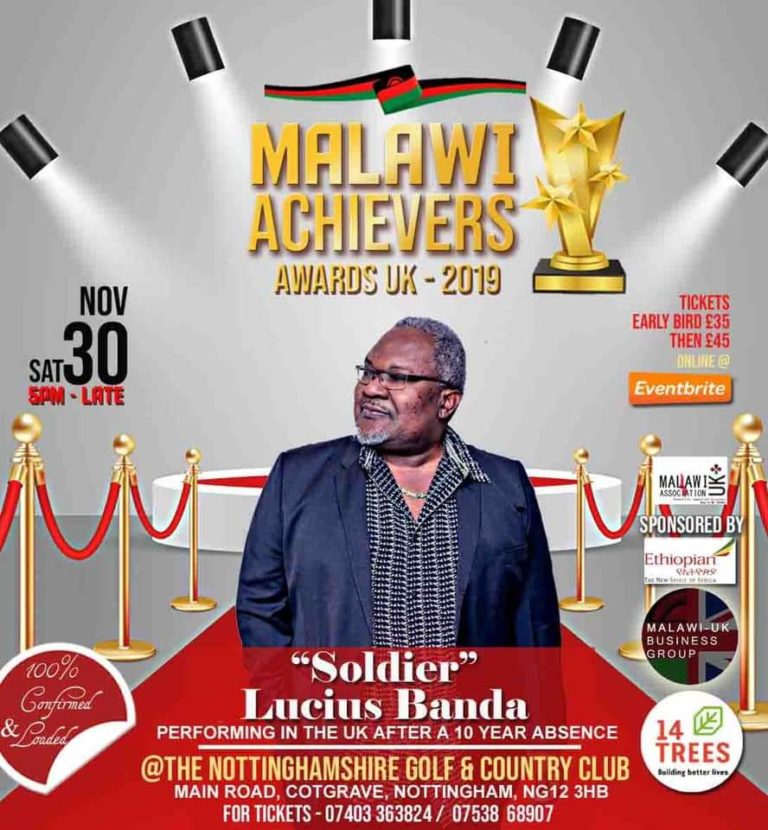 Soldier Lucius Banda to headline Malawi Achievers Award UK