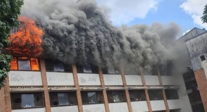 Poly Students accuse Police of setting fire to their hostel