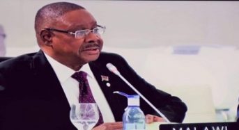 Mutharika delivers key note speech at Climate change summit