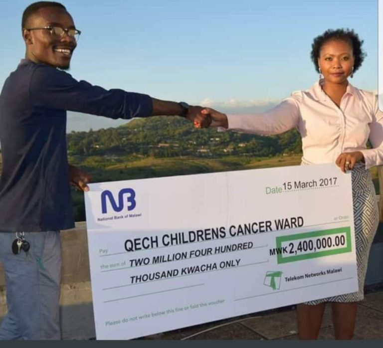 Namadingo yet to answer on the vanished K15 million kwacha Cancer donation