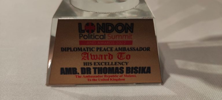 London Political Summit 2022 honours Malawian leaders Among Others  as Trade for Peace takes centre stage