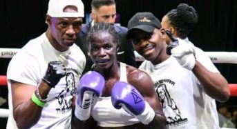 Malawian Boxer ‘Simwaka’ wins a fight in SA