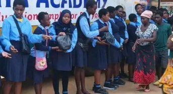 Maranatha academy girls students donate to cyclone Freddy victims in Blantyre