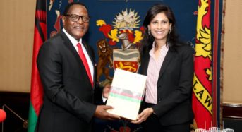 IMF Deputy Managing Director Gita Gopinath applauds Chakwera for tough decisions taken to strengthen Malawi’s economy