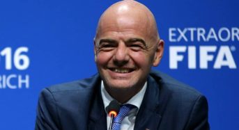 FIFA President Gianni congratulates Haiya’s victory