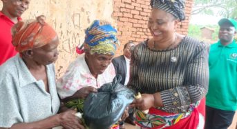 Min  of Gender Jean Sendeza donates K3.5Million Christmas food items to elderly and people with disabilities in her constituency