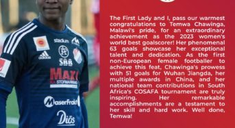 Malawi’s first couple salutes Temwa