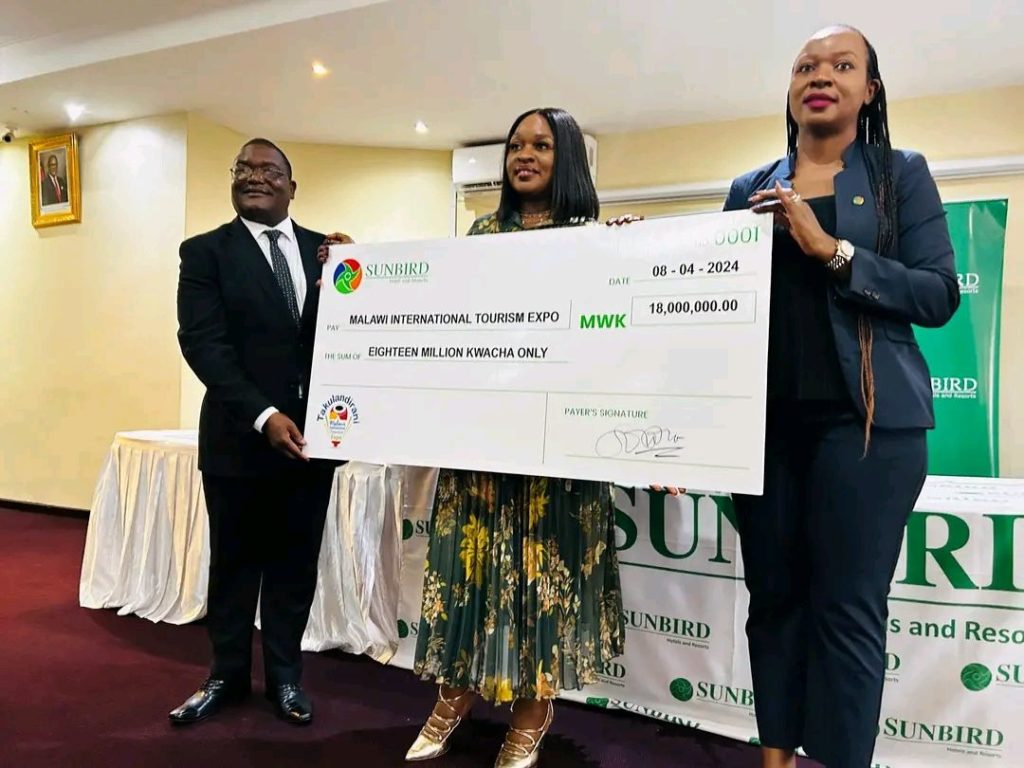 Sunbird Tourism plc, Malawi Stock Exchange(MSE) listed hotel chain, has donated K18 million to the Ministry of Tourism in support of the 2024 Malawi International Tourism Expo (MITE).

