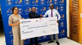 Lilongwe Water Board donates MWK 3.5 million to Media Institute Of Southern Africa (MISA) Malawi