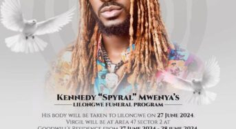 Hip-hop artist ‘Spyral Mwenya’ to be laid to rest in Zambia