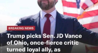 Donald Trump selects Senator JD Vance as running mate