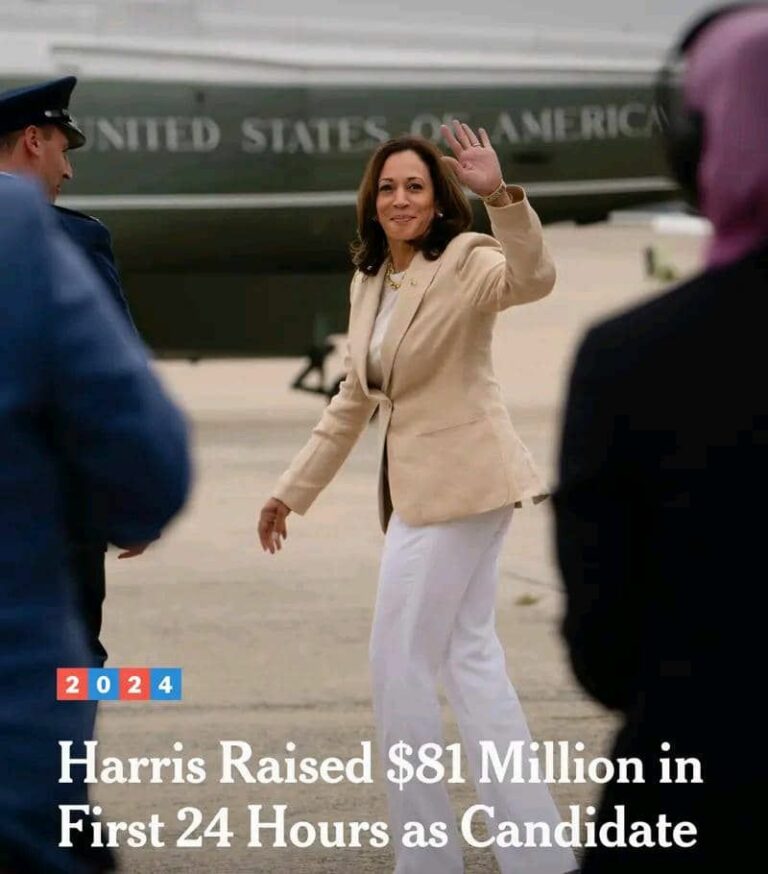 Vice President Kamala Harris raises over $81 Million in less than 24 hours after entering presidential race