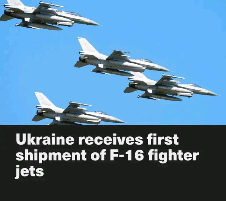 Ukraine receives first shipment of F-16 fighter jets