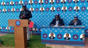 Chairperson of the DPP Convention, Dr. George Chaponda, announces unopposed candidates