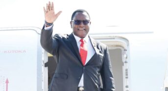 President Chakwera departs for china to attend forum on China-Africa Cooperation Summit