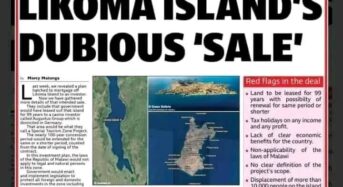 Controversy surrounds potential sale of Likoma Island to German Investor