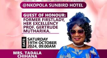 Former First Lady Getrude Mutharika and AFORD President’s spouse Tadala Chihana to celebrate Mother’s Day at Nkopola Lodge