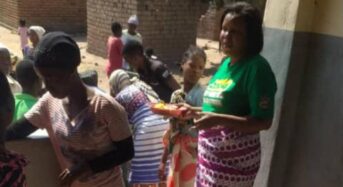 Monica Saidi Mataka donates maize flour to Machinga residents